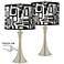Tempo Trish Brushed Nickel Touch Table Lamps Set of 2