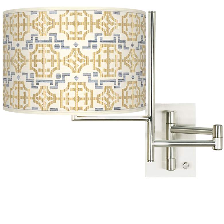 Image 1 Tempo Willow Chinoiserie Plug-in Swing Arm Wall Lamp