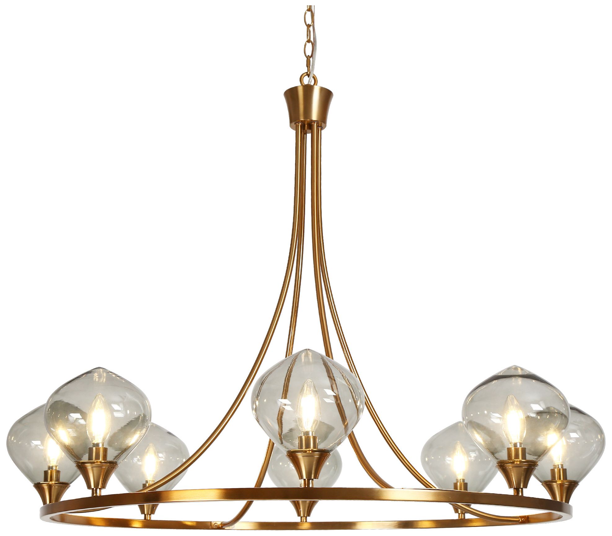 Image 2 Temporaneo 8-Light Glass Chandelier