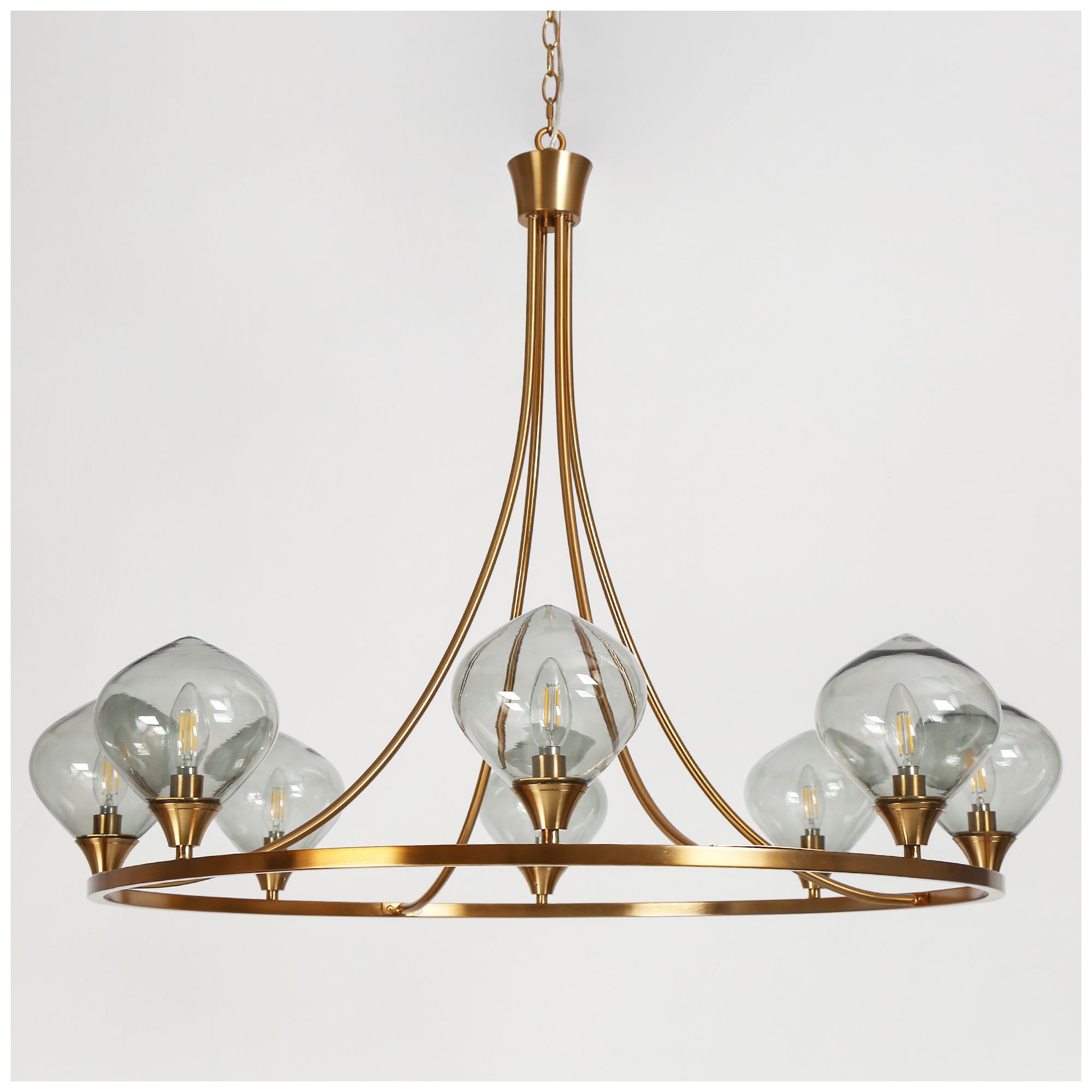 Image 4 Temporaneo 8-Light Glass Chandelier more views