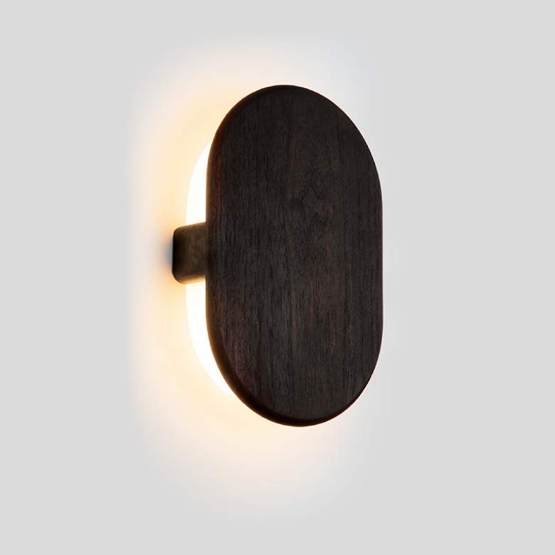 Image 1 Tempus LED Sconce - Dark Stained Walnut - 2700K - P1 Driver