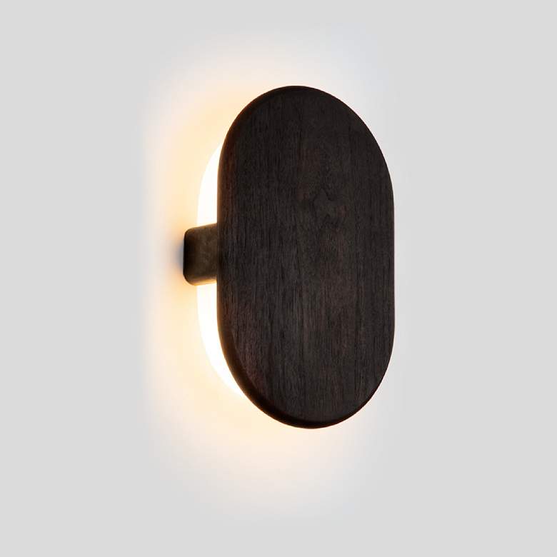 Image 1 Tempus LED Sconce - Dark Stained Walnut - 3000K - P1 Driver