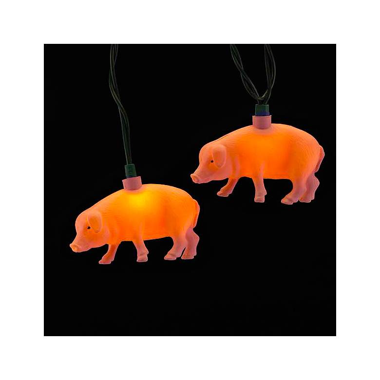 Image 1 Ten Pink Pig String Lights