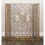 Tenaya Brass 31" High 3-Panel Fireplace Screen