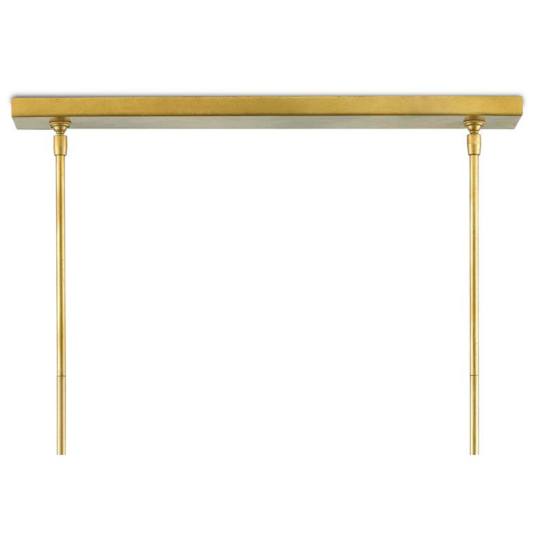 Image 3 Tenby 42" Wide Gold Leaf Natural Rope Linear Oval Chandelier more views