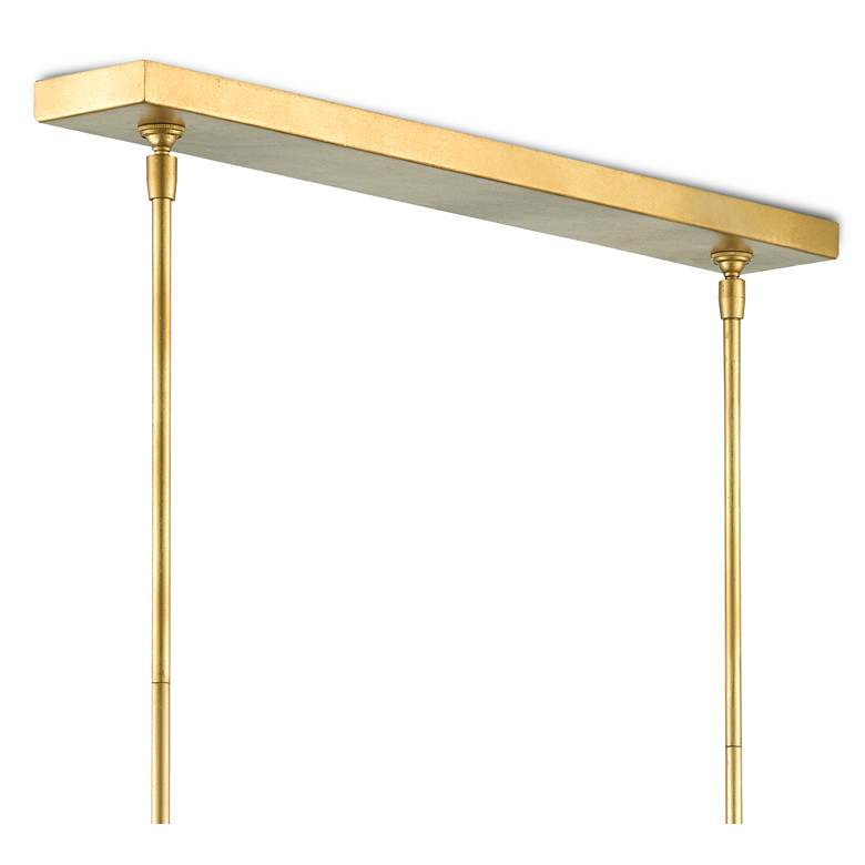 Image 4 Tenby 42" Wide Gold Leaf Natural Rope Linear Oval Chandelier more views
