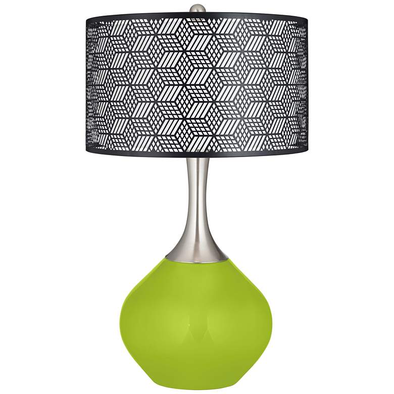 Image 1 Tender Shoots Black Metal Shade Spencer Table Lamp