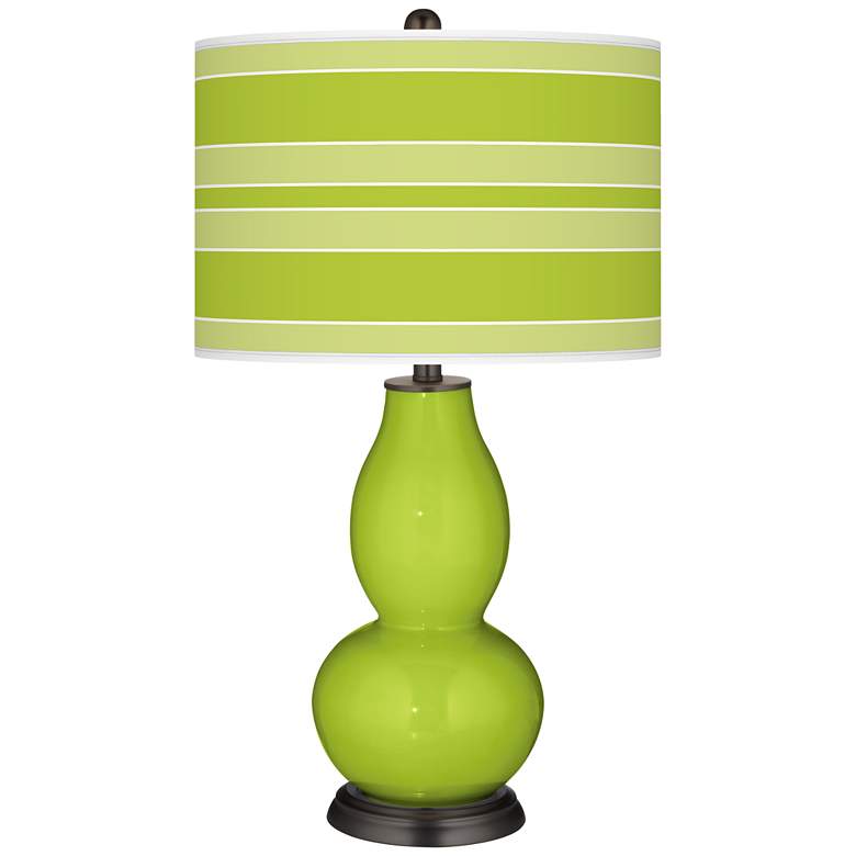 Image 1 Tender Shoots Bold Stripe Double Gourd Table Lamp