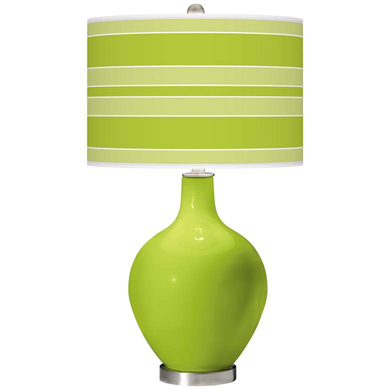 Image 1 Tender Shoots Bold Stripe Ovo Table Lamp