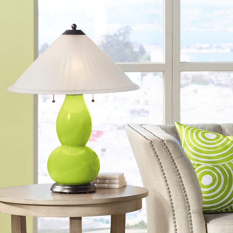 Image 1 Tender Shoots Fulton Table Lamp with Fluted Glass Shade