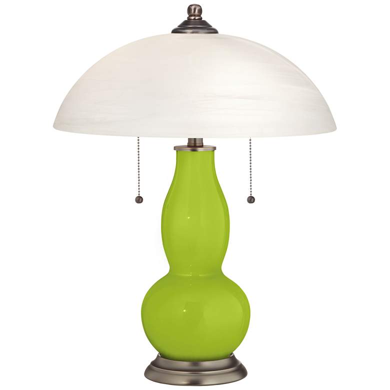 Image 1 Tender Shoots Gourd-Shaped Table Lamp with Alabaster Shade
