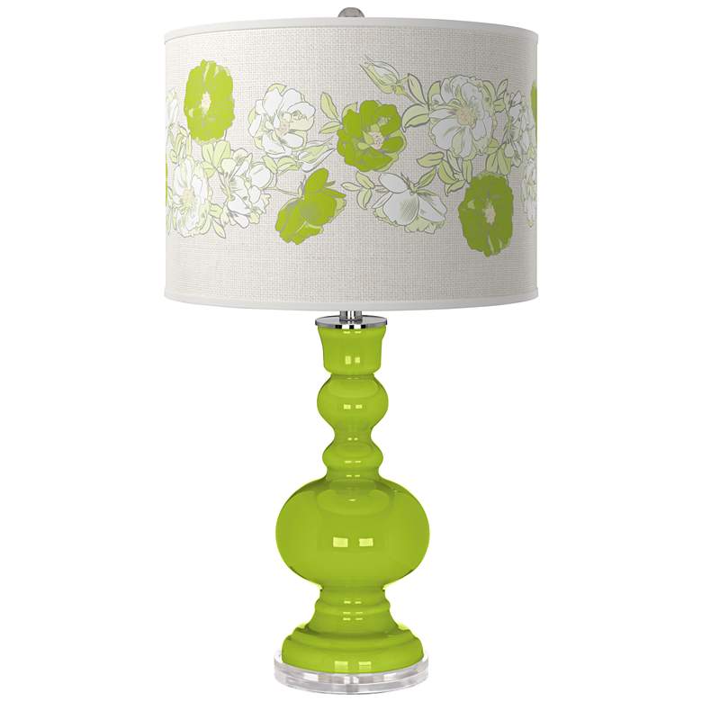 Image 1 Tender Shoots Rose Bouquet Apothecary Table Lamp