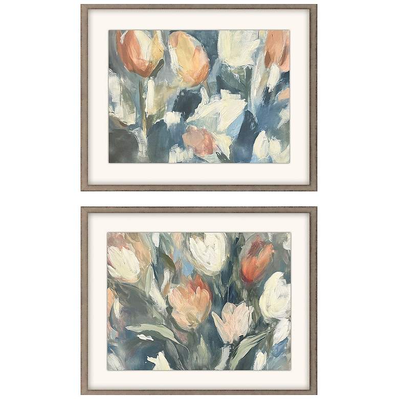 Image 2 Tender Tulips 31"W x 25"H Framed Art - Set of 2
