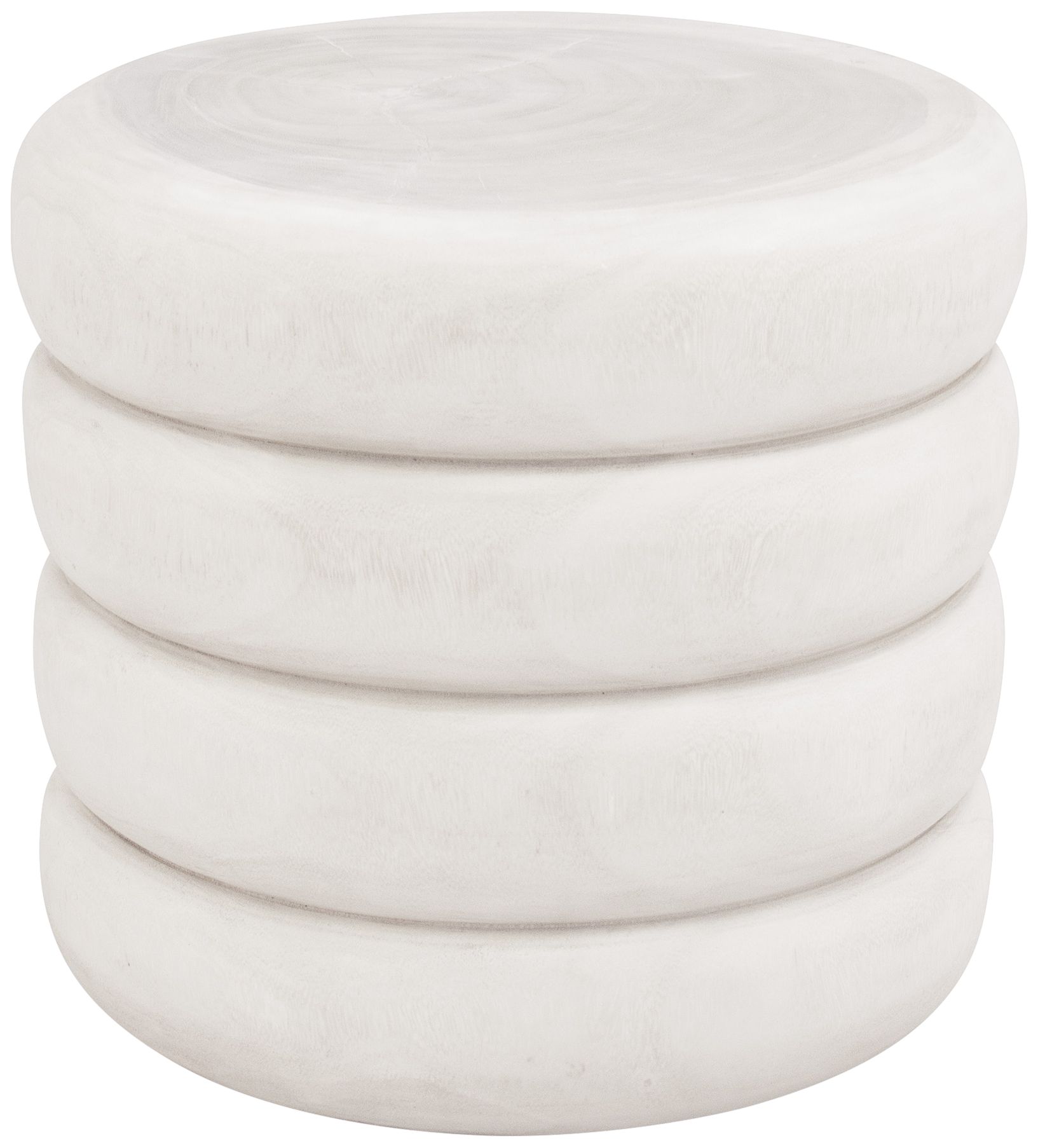 Tengal 19 3/4" Wide Off-White Round Accent Table/Stool