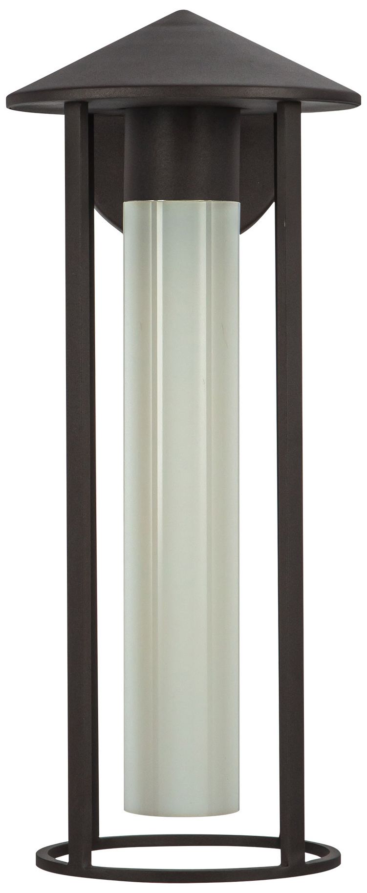 Image 2 Tenko 18-in 1 Light Bronze/Glossy Opal Glass Outdoor Wall 60W Alora Mood more views