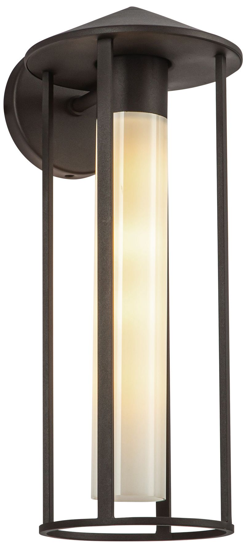 Image 3 Tenko 18-in 1 Light Bronze/Glossy Opal Glass Outdoor Wall 60W Alora Mood more views