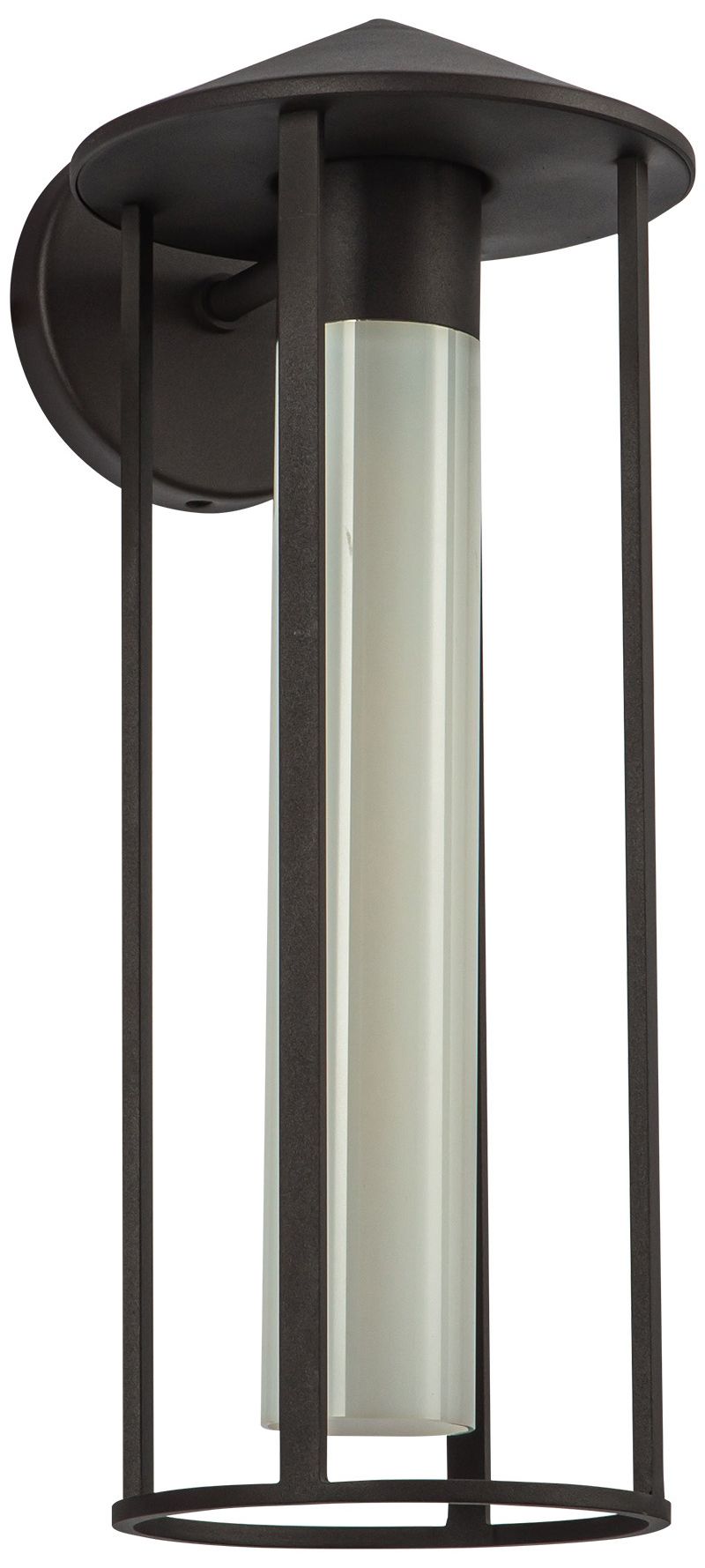 Image 4 Tenko 18-in 1 Light Bronze/Glossy Opal Glass Outdoor Wall 60W Alora Mood more views