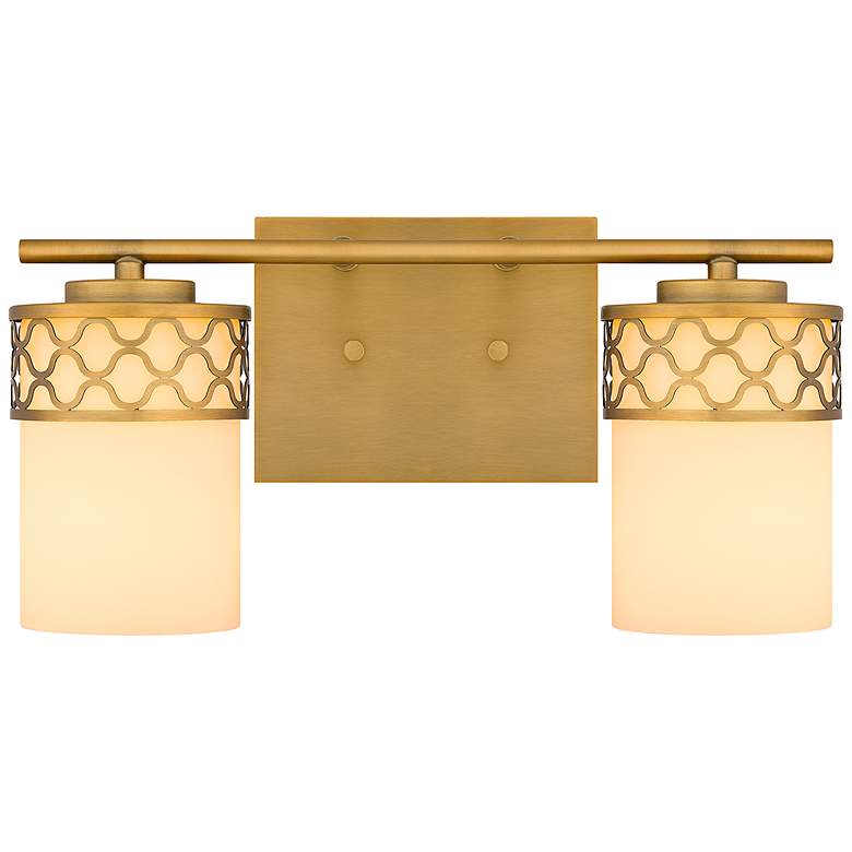 Image 1 Tenley 2-Light Aged Brass Bath Light