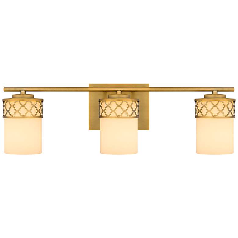 Image 1 Tenley 3-Light Aged Brass Bath Light