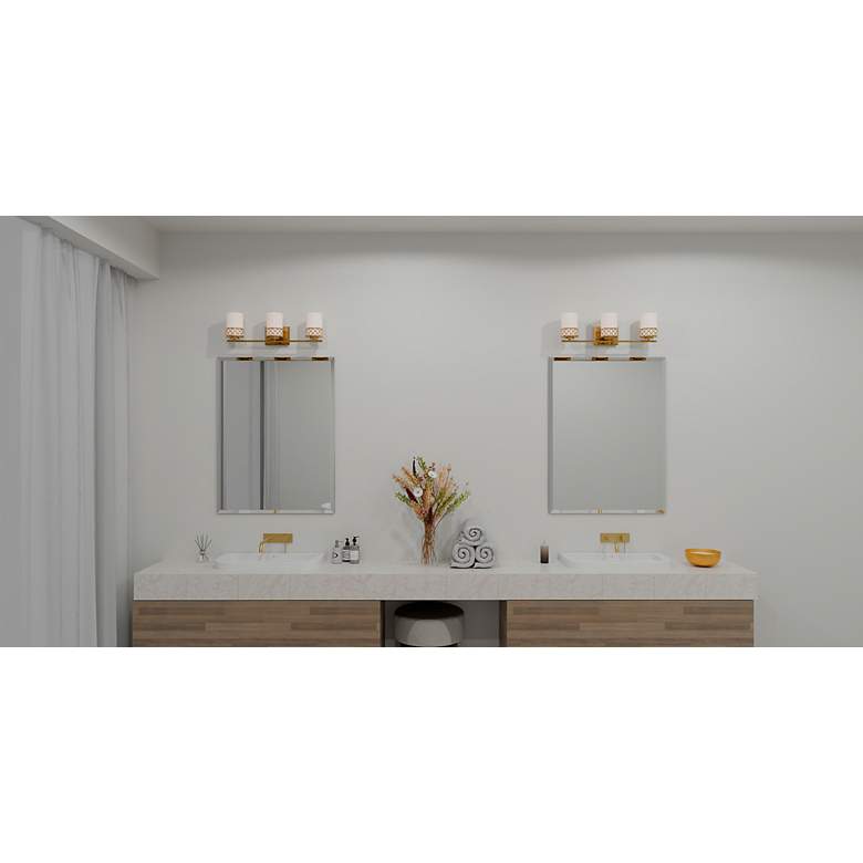 Image 2 Tenley 3-Light Aged Brass Bath Light more views