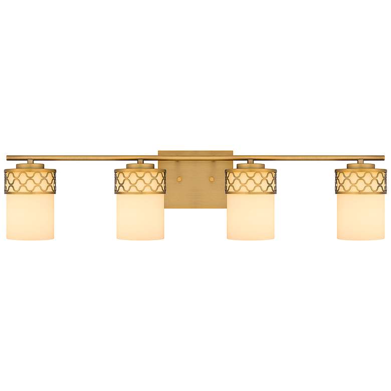 Image 1 Tenley 4-Light Aged Brass Bath Light
