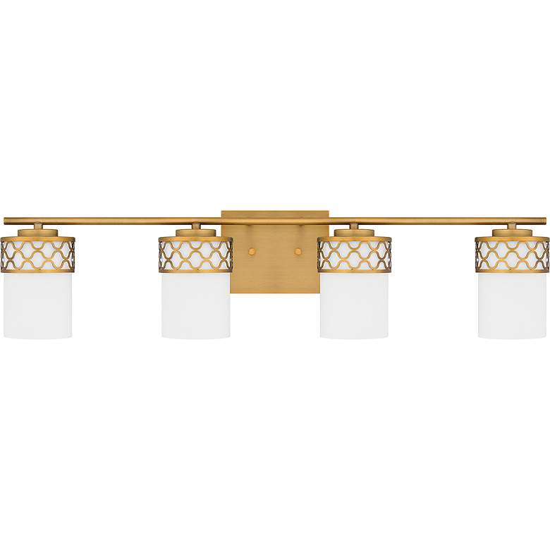 Image 2 Tenley 4-Light Aged Brass Bath Light more views