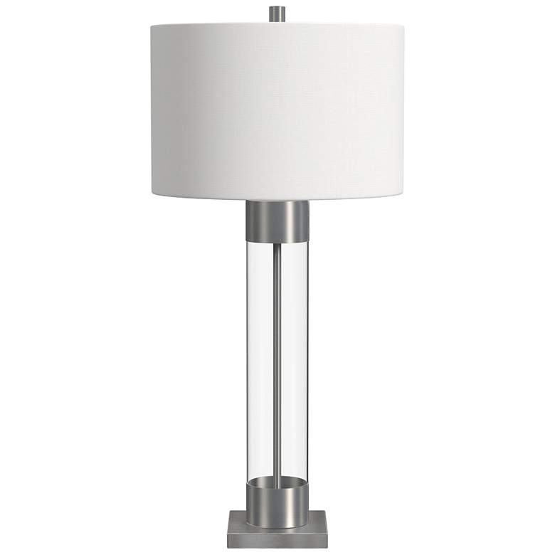 Image 1 Tennison 26 inch Contemporary Styled Silver Table Lamp