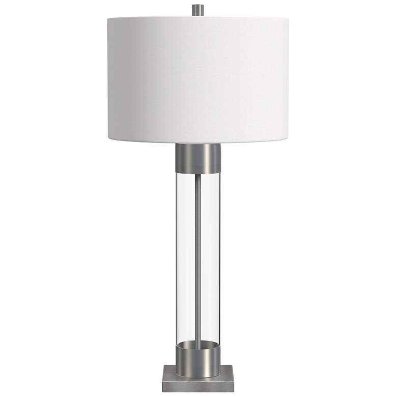 Image 2 Tennison 26" Contemporary Styled Silver Table Lamp