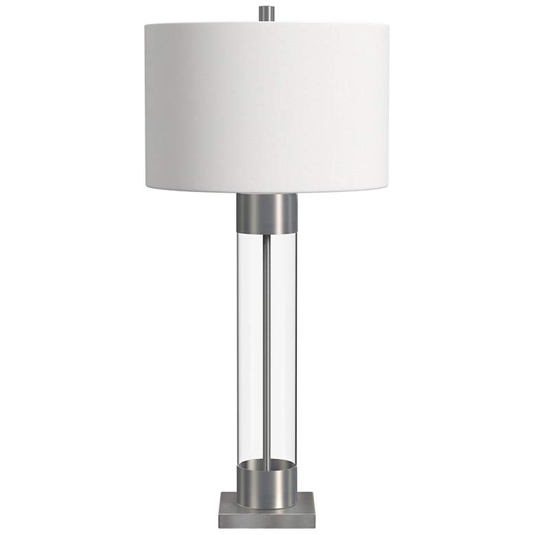 Image 1 Tennison 26 inch Contemporary Styled Silver Table Lamp