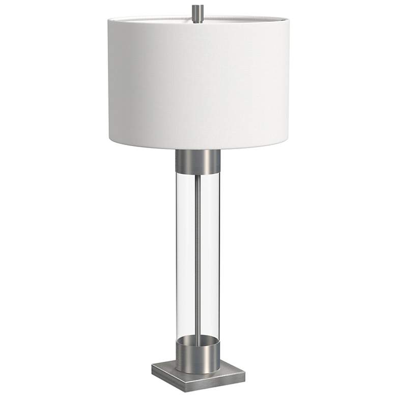 Image 3 Tennison 26" Contemporary Styled Silver Table Lamp more views