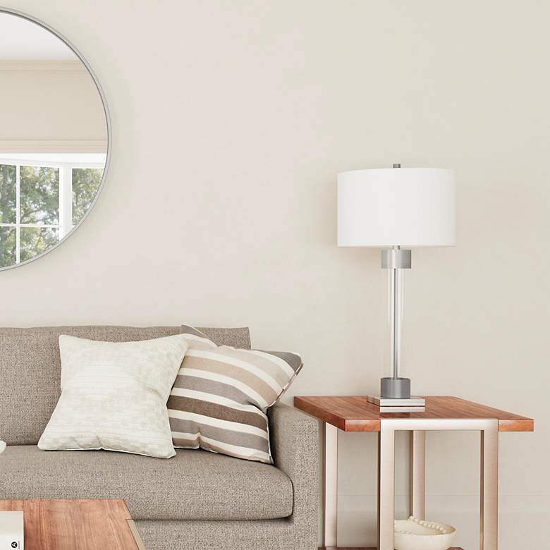 Image 5 Tennison 26" Contemporary Styled Silver Table Lamp more views