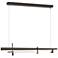 Tenon 48" Wide Bronze Standard LED Pendant With Clear Glass Shade