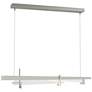 Tenon 48" Wide Sterling Standard LED Pendant With Clear Glass Shade