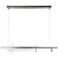 Tenon 48" Wide Vintage Platinum and Clear Glass LED Linear Pendant
