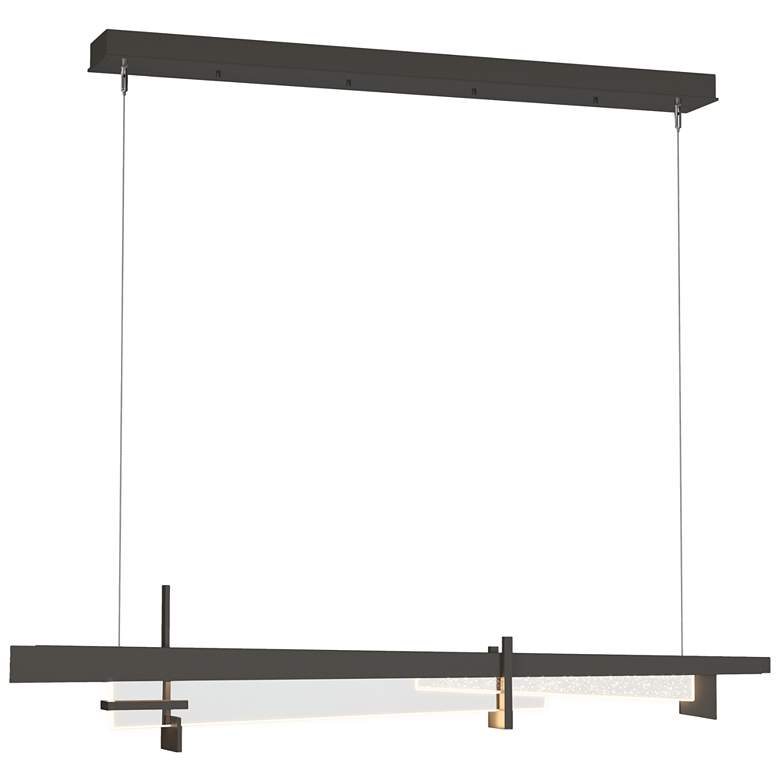 Image 1 Tenon 48"W Dark Smoke Standard LED Pendant With Clear Glass Shade