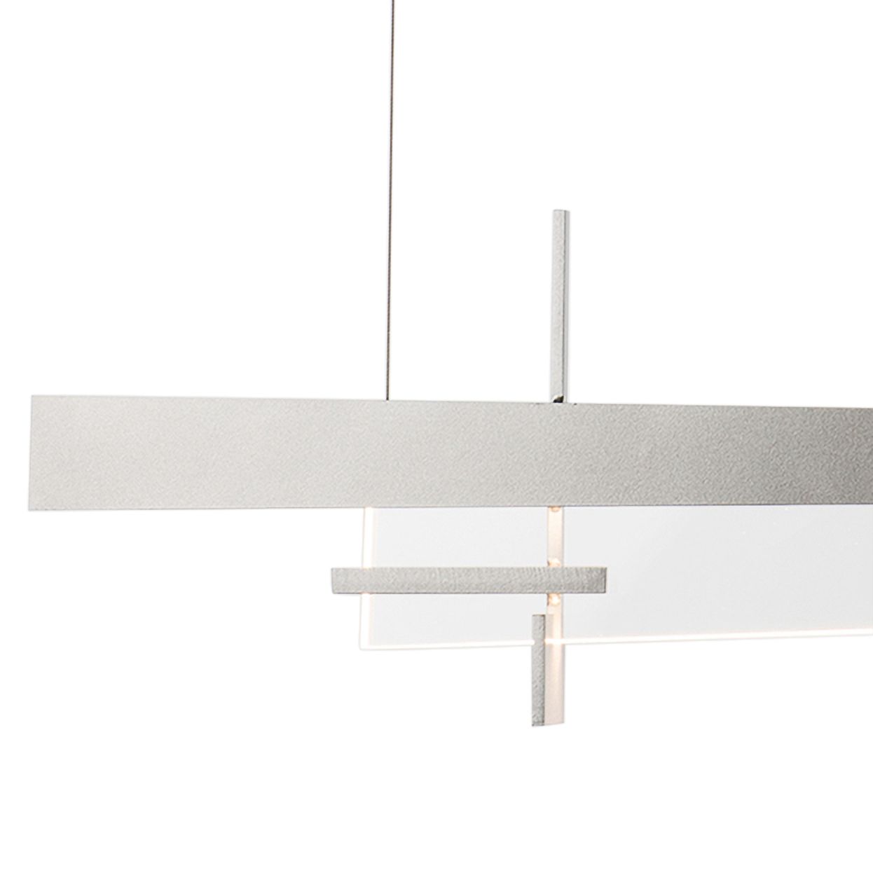 Image 2 Tenon LED Pendant - Vintage Platinum Finish - Clear Glass - Standard Height more views
