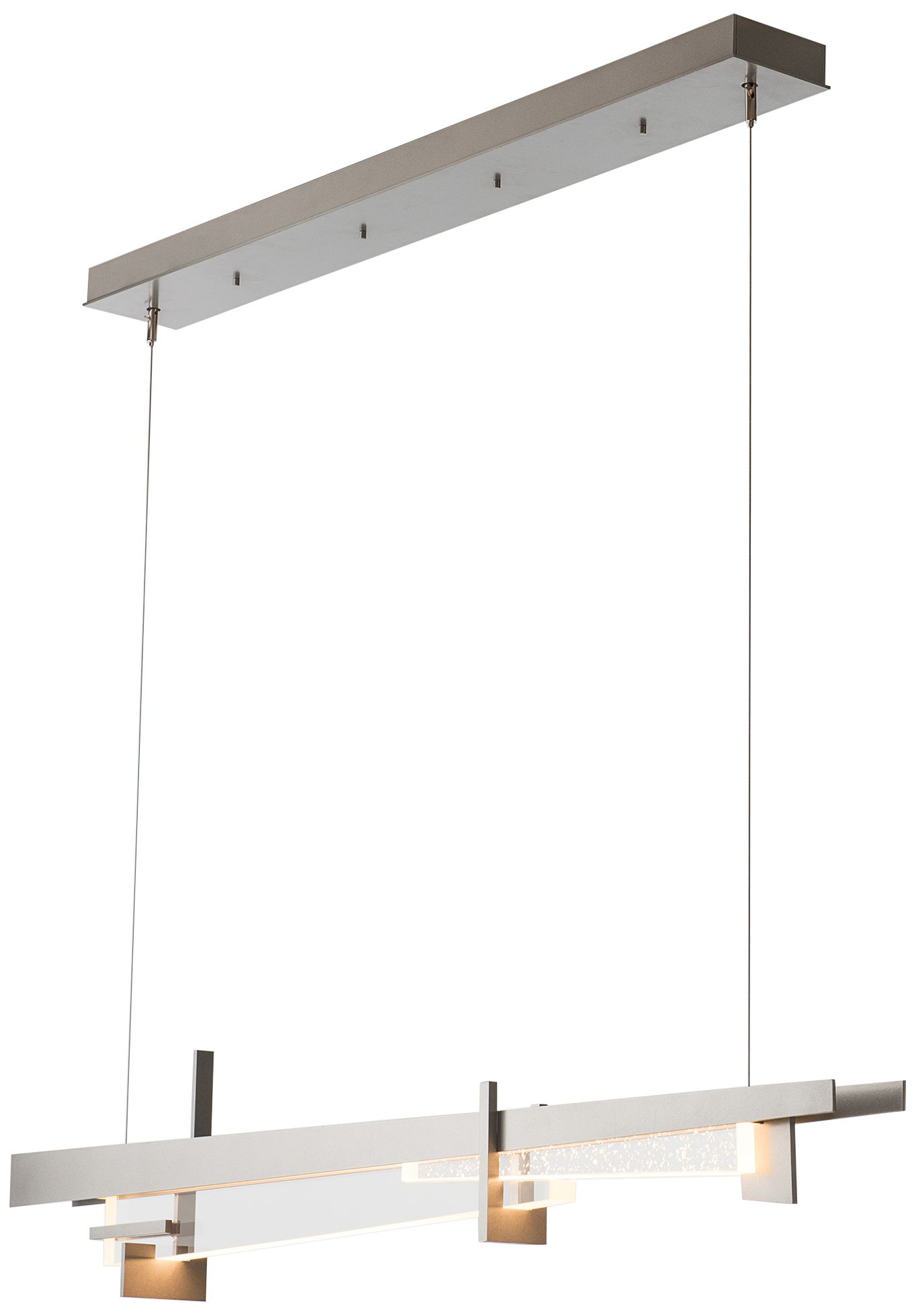 Image 3 Tenon LED Pendant - Vintage Platinum Finish - Clear Glass - Standard Height more views