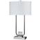 Tenso Brushed Steel Table Lamp with LED Night Light