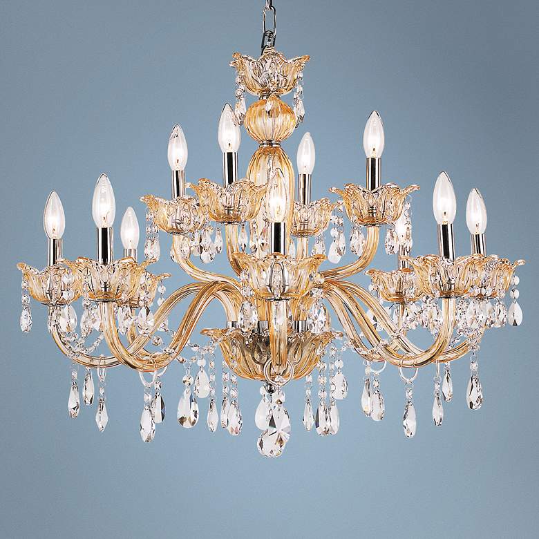 Image 1 Teramo 31 inch Wide Champagne Glass 12-Light Chandelier