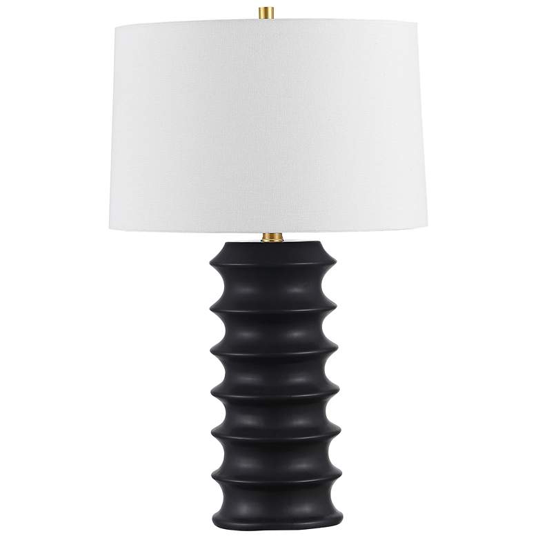 Image 1 Terence 26.75 inch High Matte Black Table Lamp