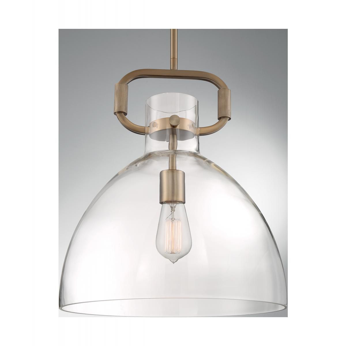 Image 4 Teresa; 1 Light; Bell Pendant Fixture; Burnished Brass Finish more views