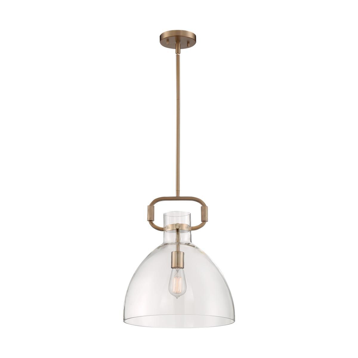 Image 5 Teresa; 1 Light; Bell Pendant Fixture; Burnished Brass Finish more views