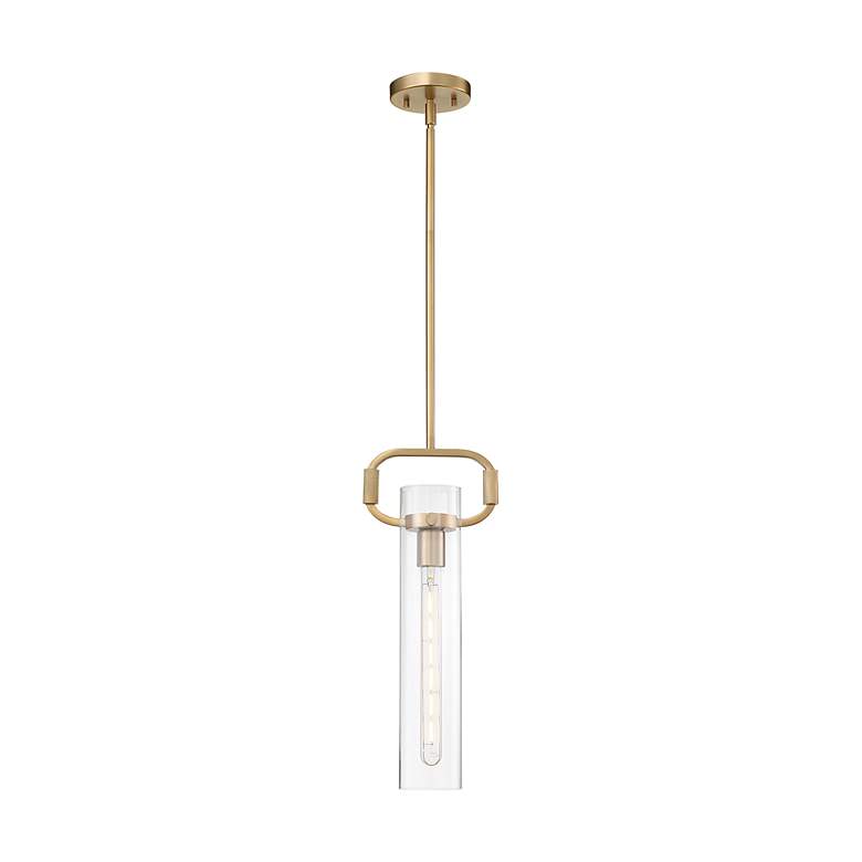 Image 4 Teresa; 1 Light; Cylinder Pendant Fixture; Burnished Brass Finish more views