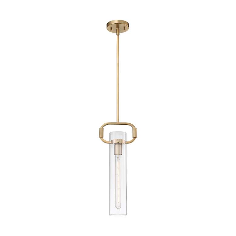 Image 5 Teresa; 1 Light; Cylinder Pendant Fixture; Burnished Brass Finish more views