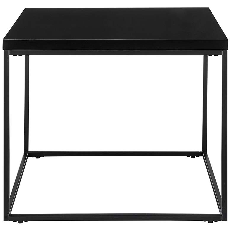 Image 1 Teresa 23 1/2 inch Wide Square Black Side Table