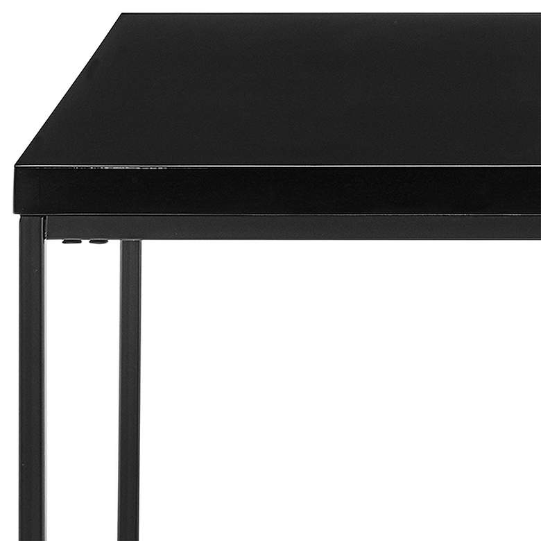 Image 2 Teresa 23 1/2 inch Wide Square Black Side Table more views