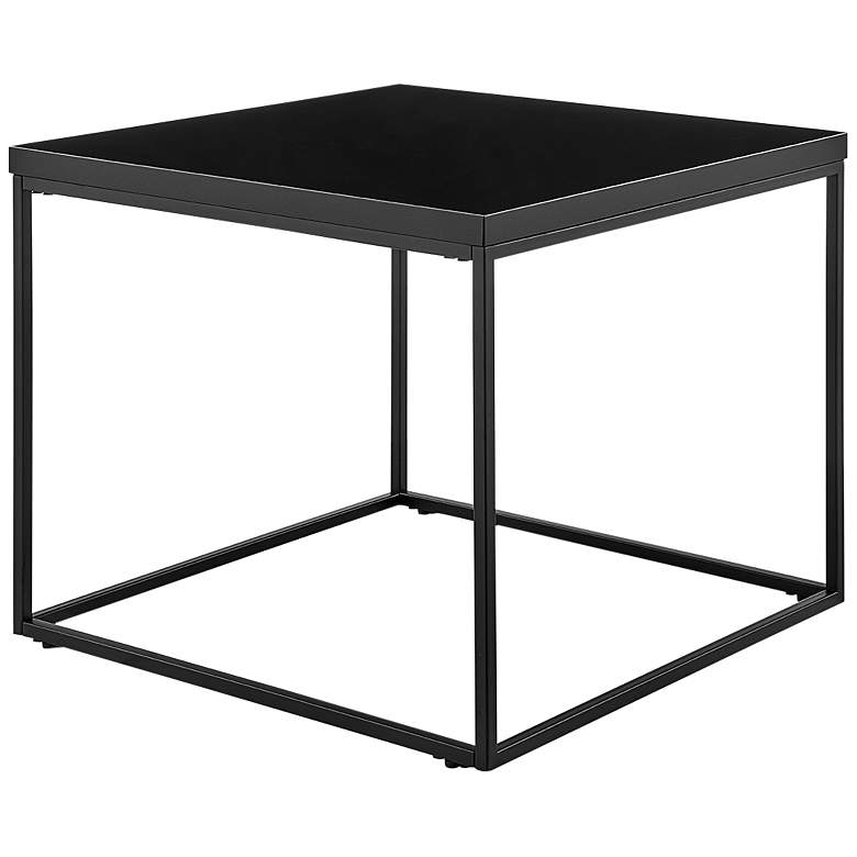 Image 6 Teresa 23 1/2 inch Wide Square Black Side Table more views