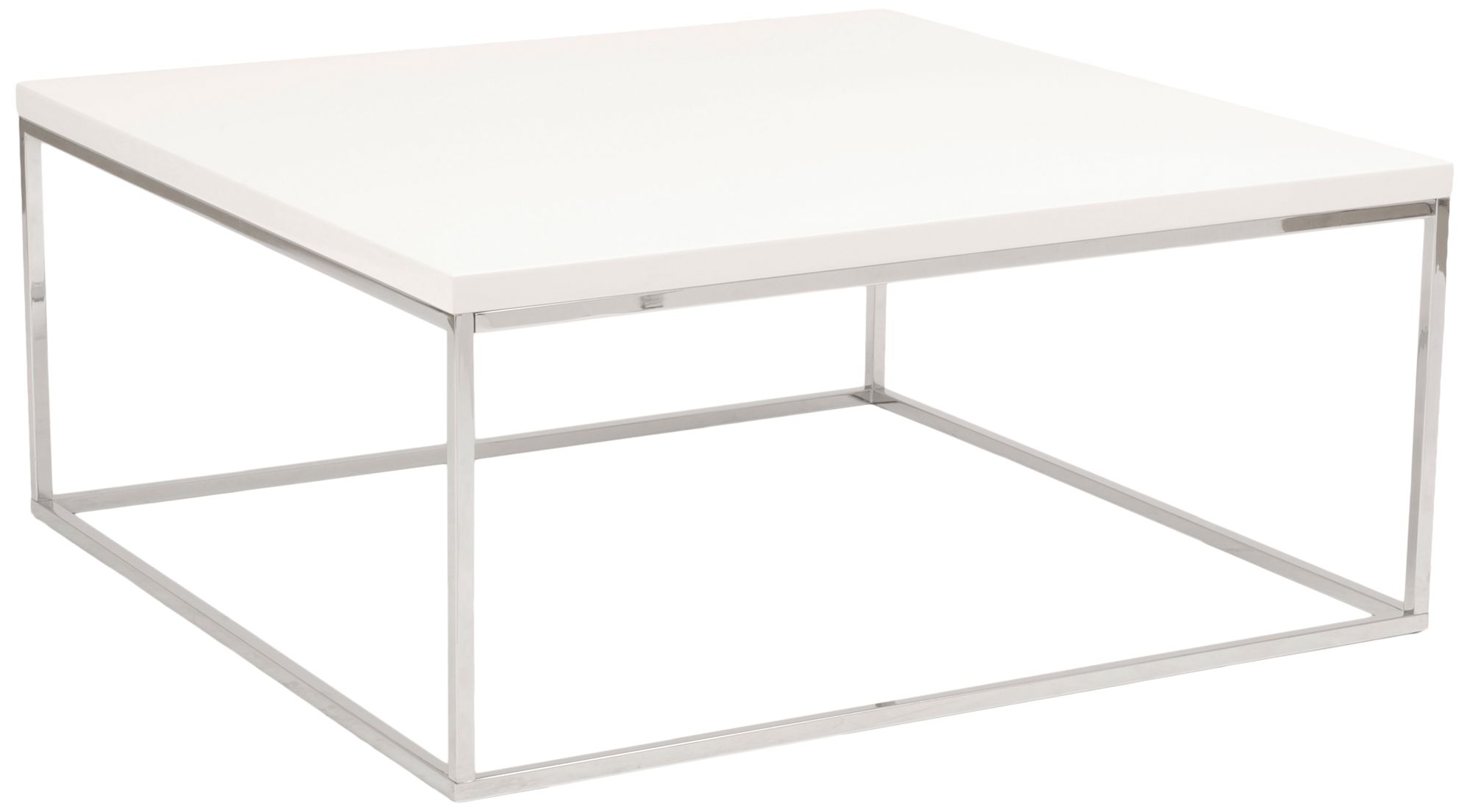 white high gloss square coffee table