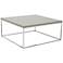 Teresa 35 1/2" Square Taupe Lacquer Modern Coffee Table
