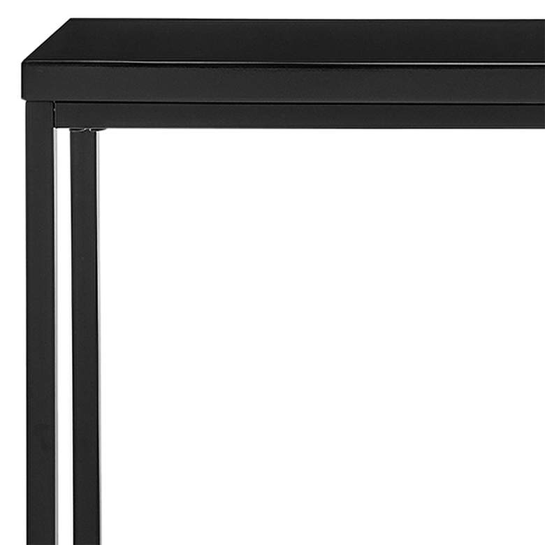 Image 2 Teresa 35 1/2 inch Wide Black Rectangular Console Table more views